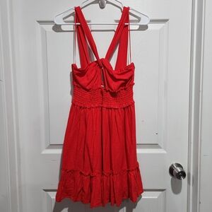 Le Lis Vibrant Red Textured Apparel